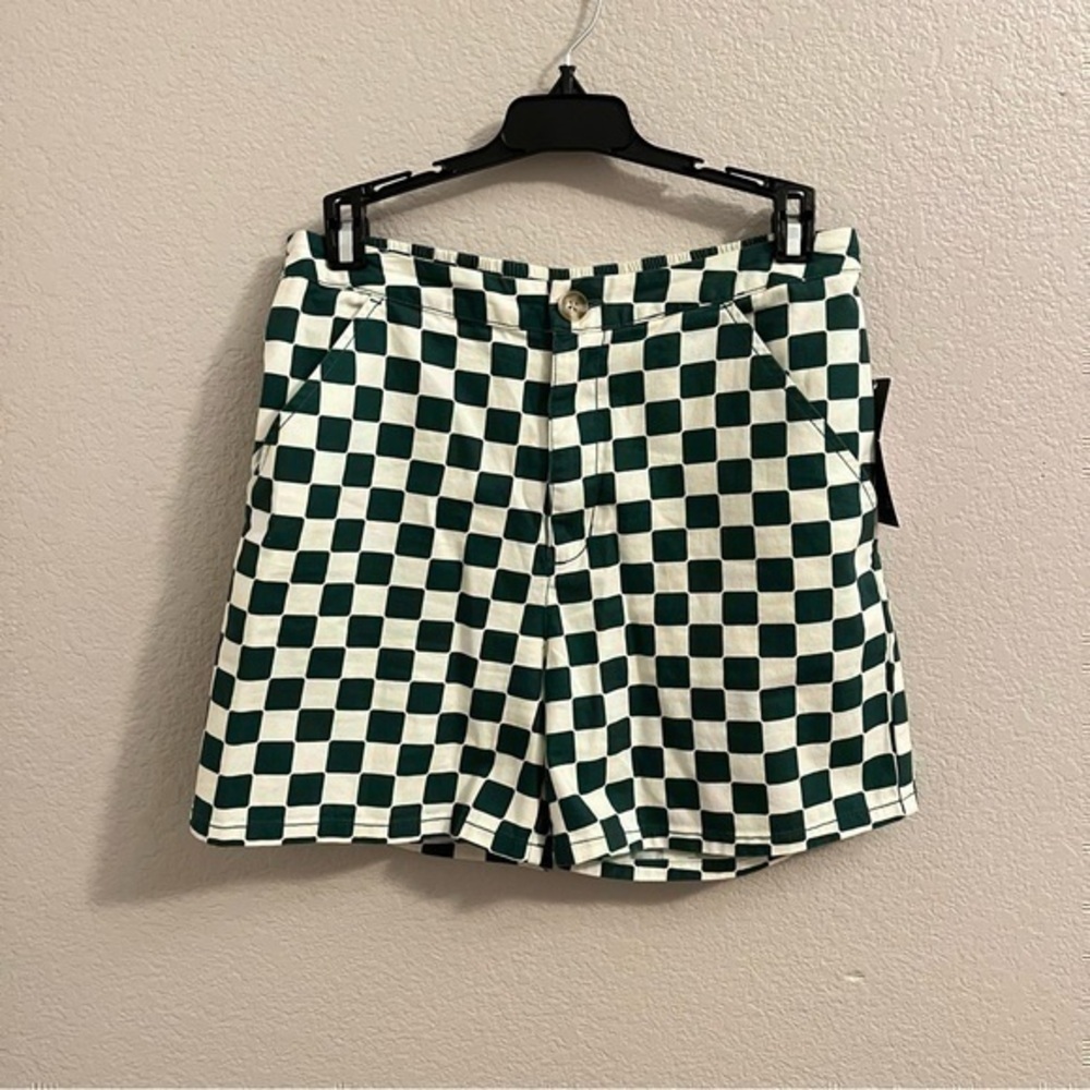 Checkered print shorts-Wild Fable